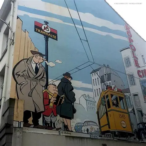 Brussels comic strip mural