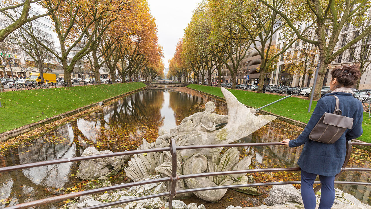 Königsallee shopping boulevard in Düsseldorf