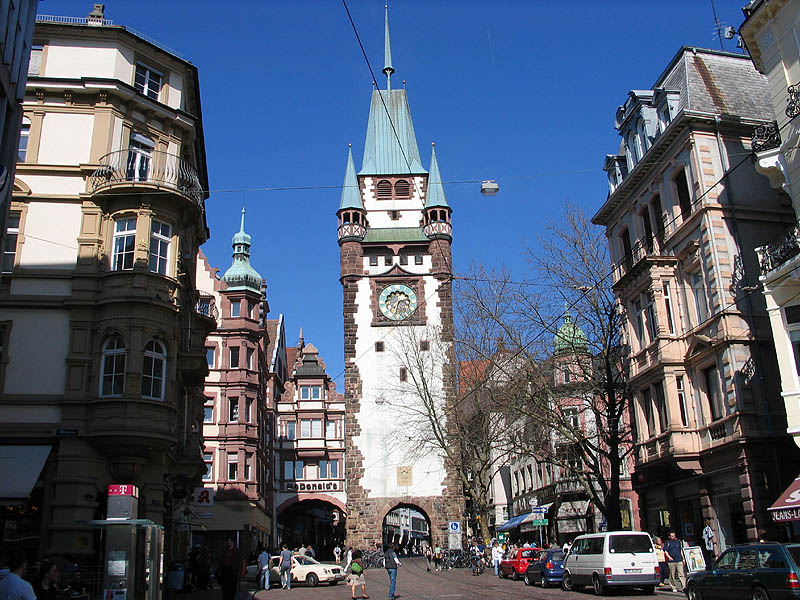 Martinstor medieval gate in Freiburg