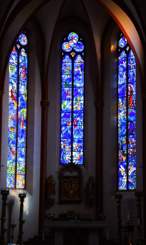 Chagall stained glass windows in St. Stephan's Church, Mainz