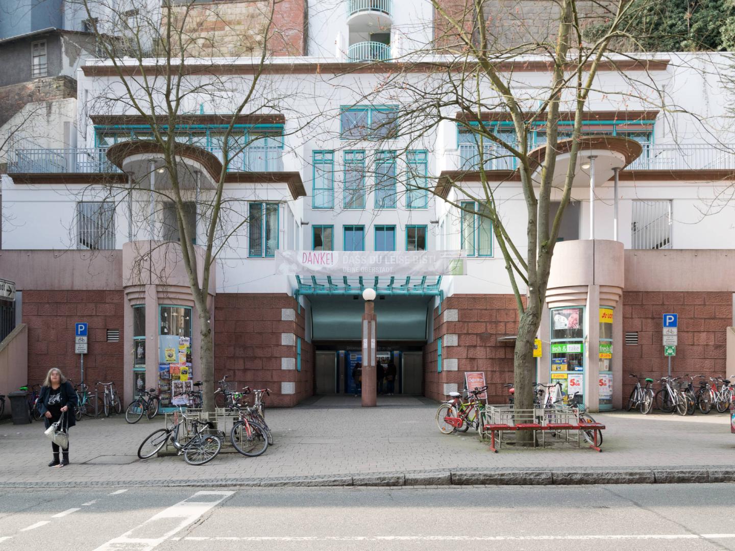 Oberstadtaufzug public elevator entrance in Marburg