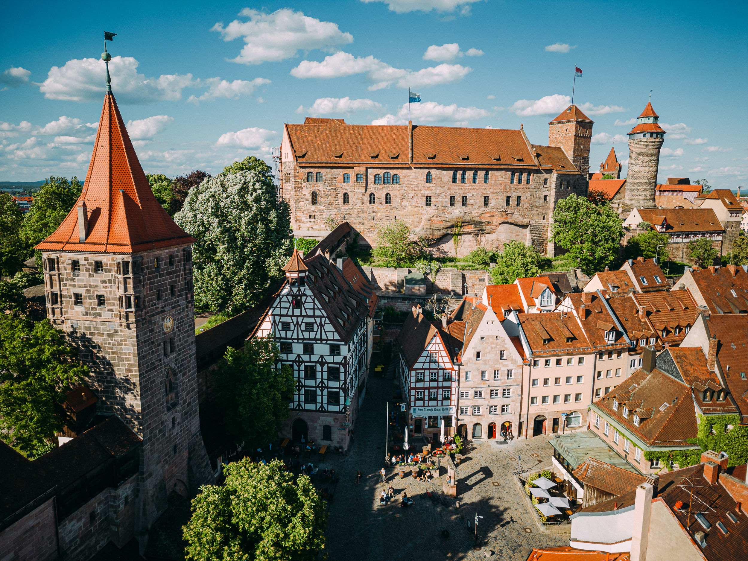Nuremberg Castle view over the old town