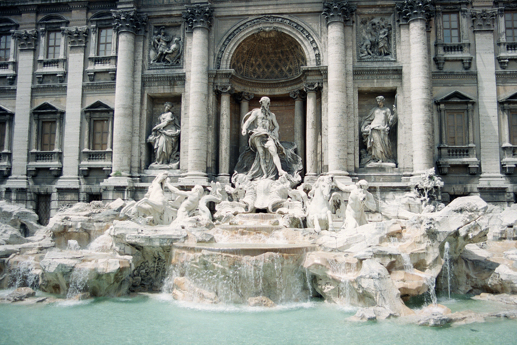 Rome Trevi Fountain Close