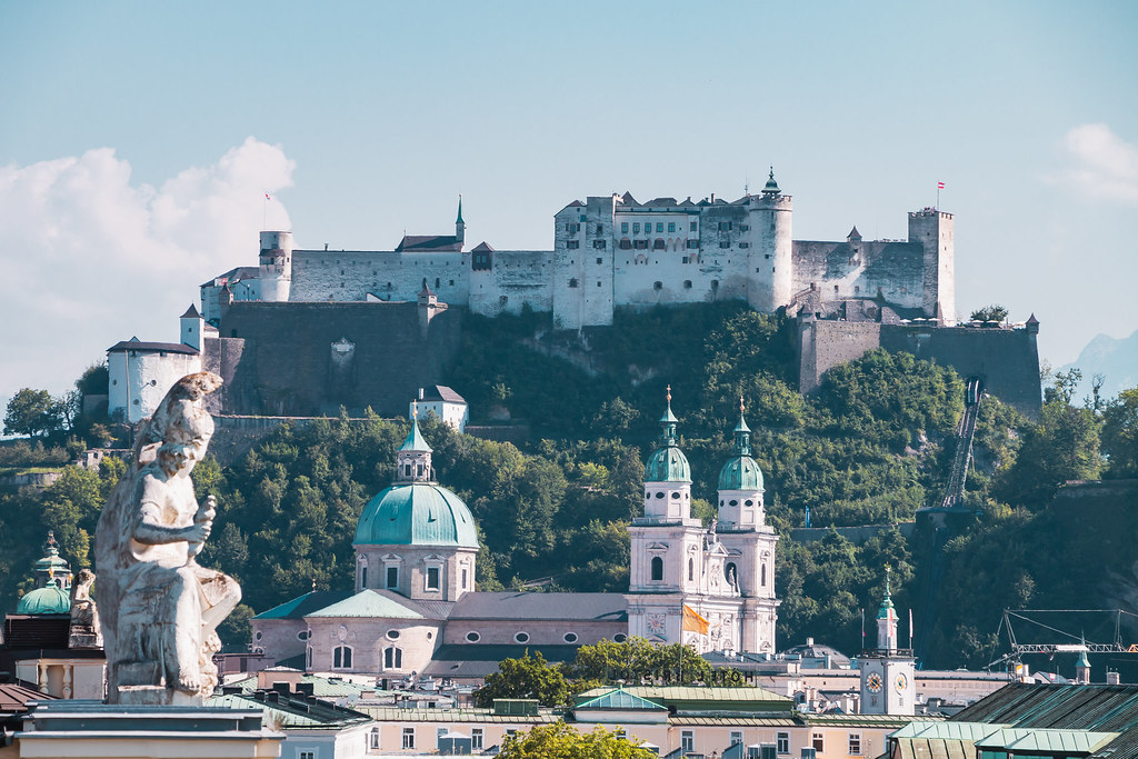 Salzburg old town and Hohensalzburg Fortress